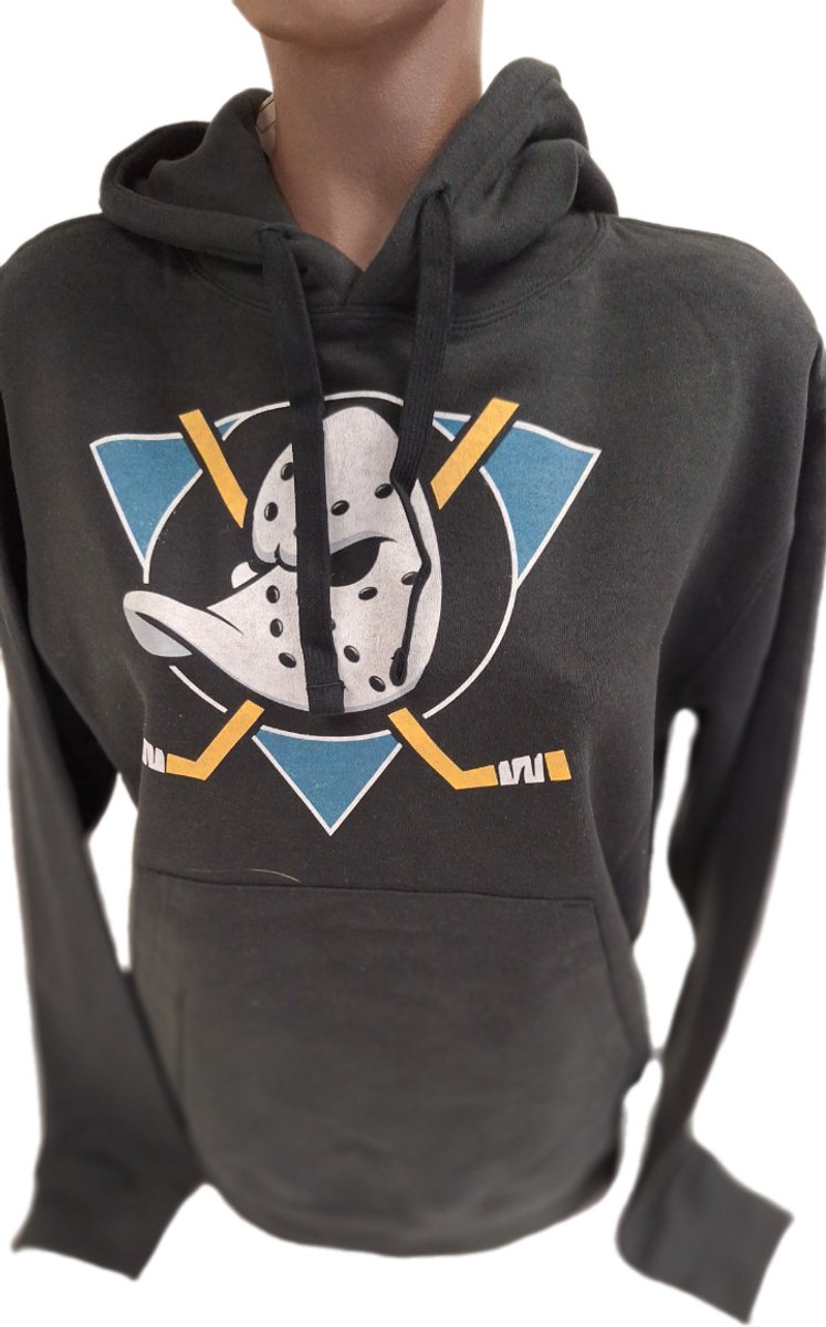 MIGHTY DUCKS - HOODIE -BLACK- L