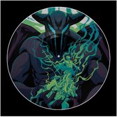 LP met de cover van Dio's Holy Diver, met een duivelse figuur en worstelende zielen.