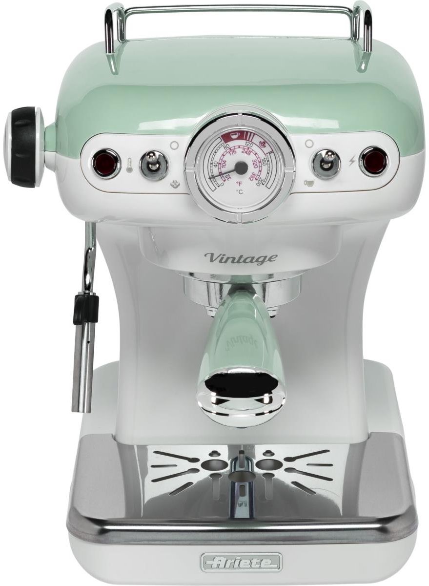 Afbeelding 2 van Ariete 1389/14 - Vintage Piston /Espressomachine - 900W - 0,9L tank inhoud - ook geschikt voor pads - Groen