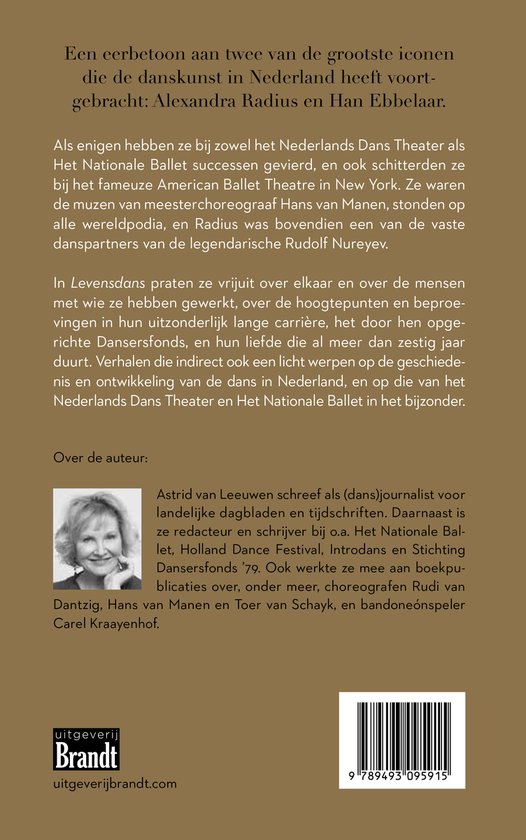 Levensdans: Een boek met Alexandra Radius en Han Ebbelaar, uitgeverij Brandt.