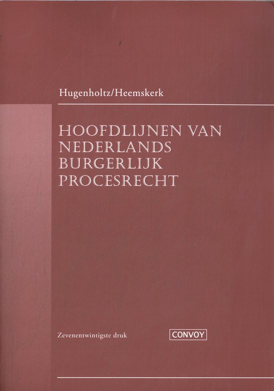 Hoofdlijnen van Nederlands burgerlijk procesrecht - cover
