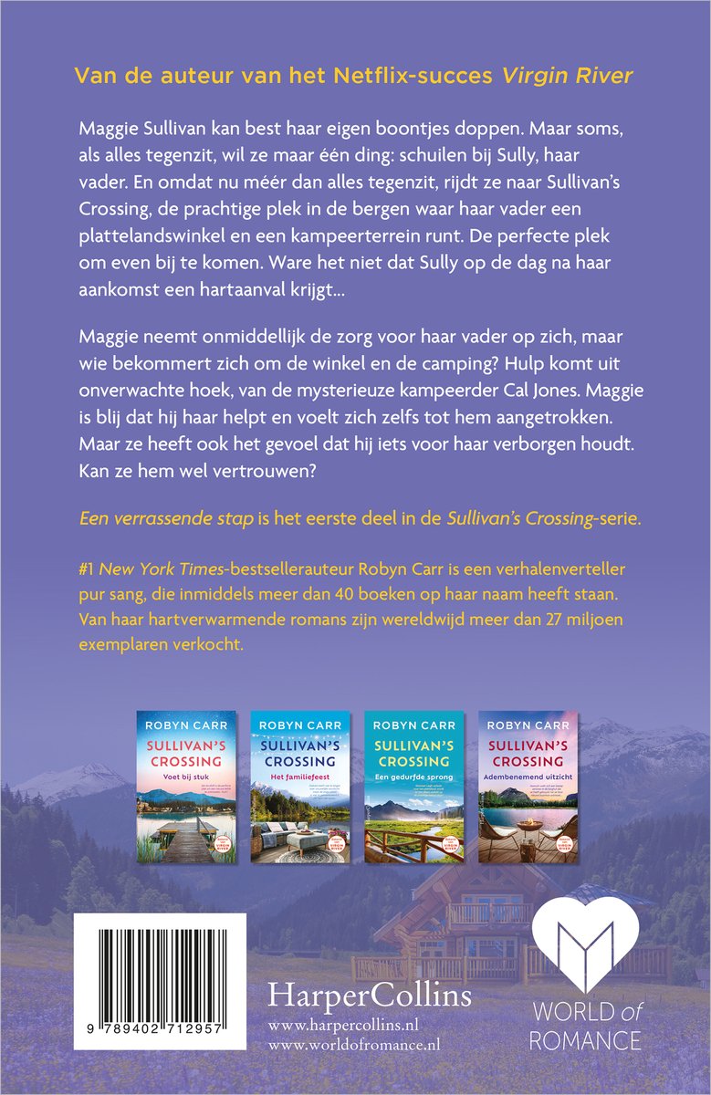 Sullivan's Crossing 1 - Een verrassende stap - back cover