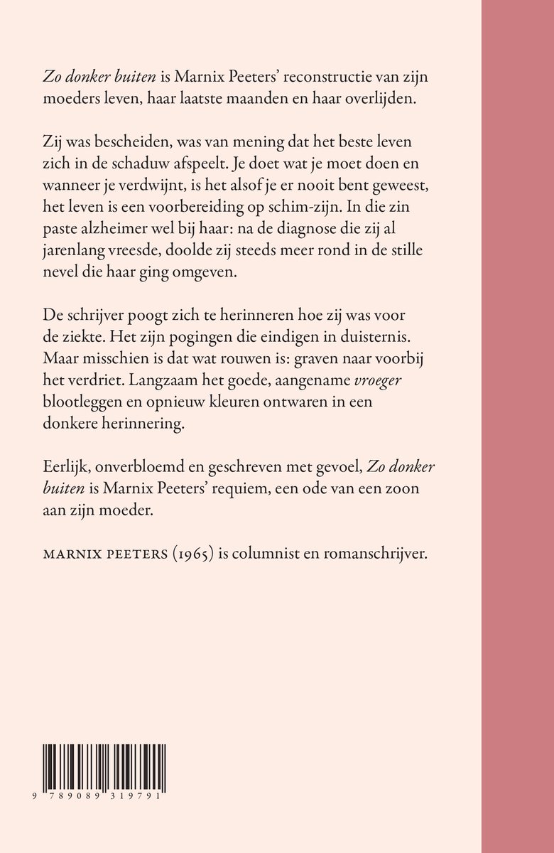 Zo donker buiten - back cover