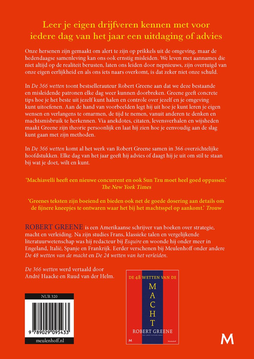 De 366 wetten - back cover