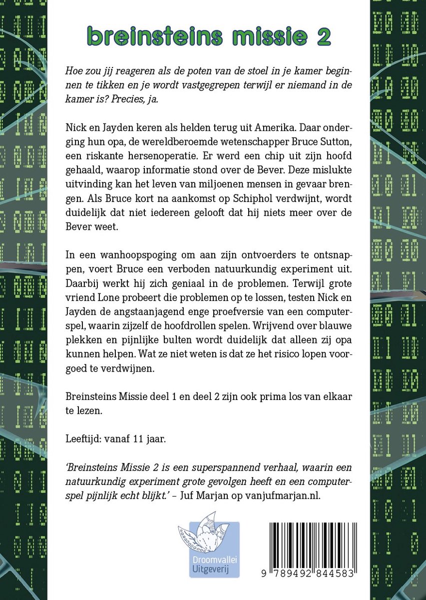 Breinsteinsmissie 2 - Breinsteins missie 2 - back cover