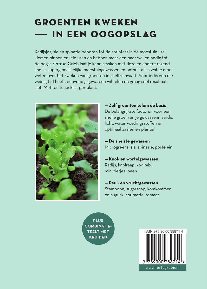 Mijn snelle moestuin - back cover