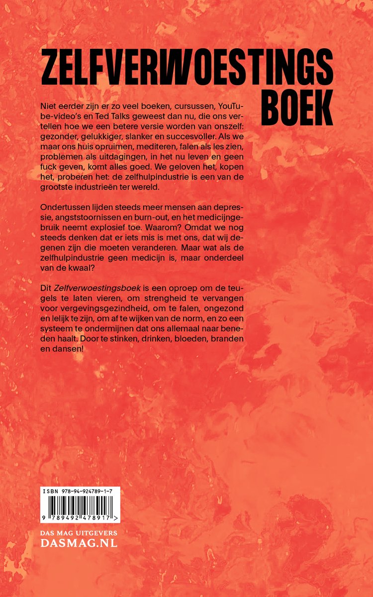 Zelfverwoestingsboek - back cover