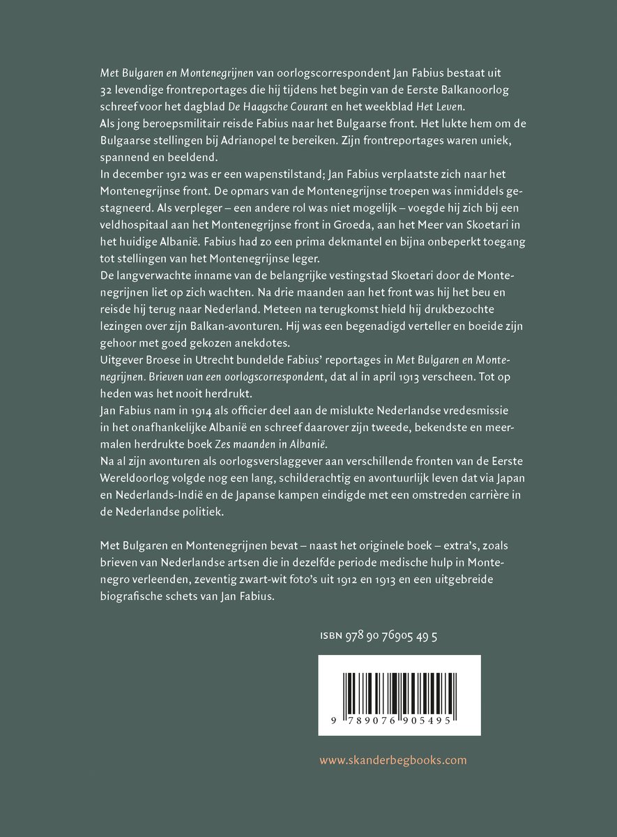 Met Bulgaren en Montenegrijnen - back cover