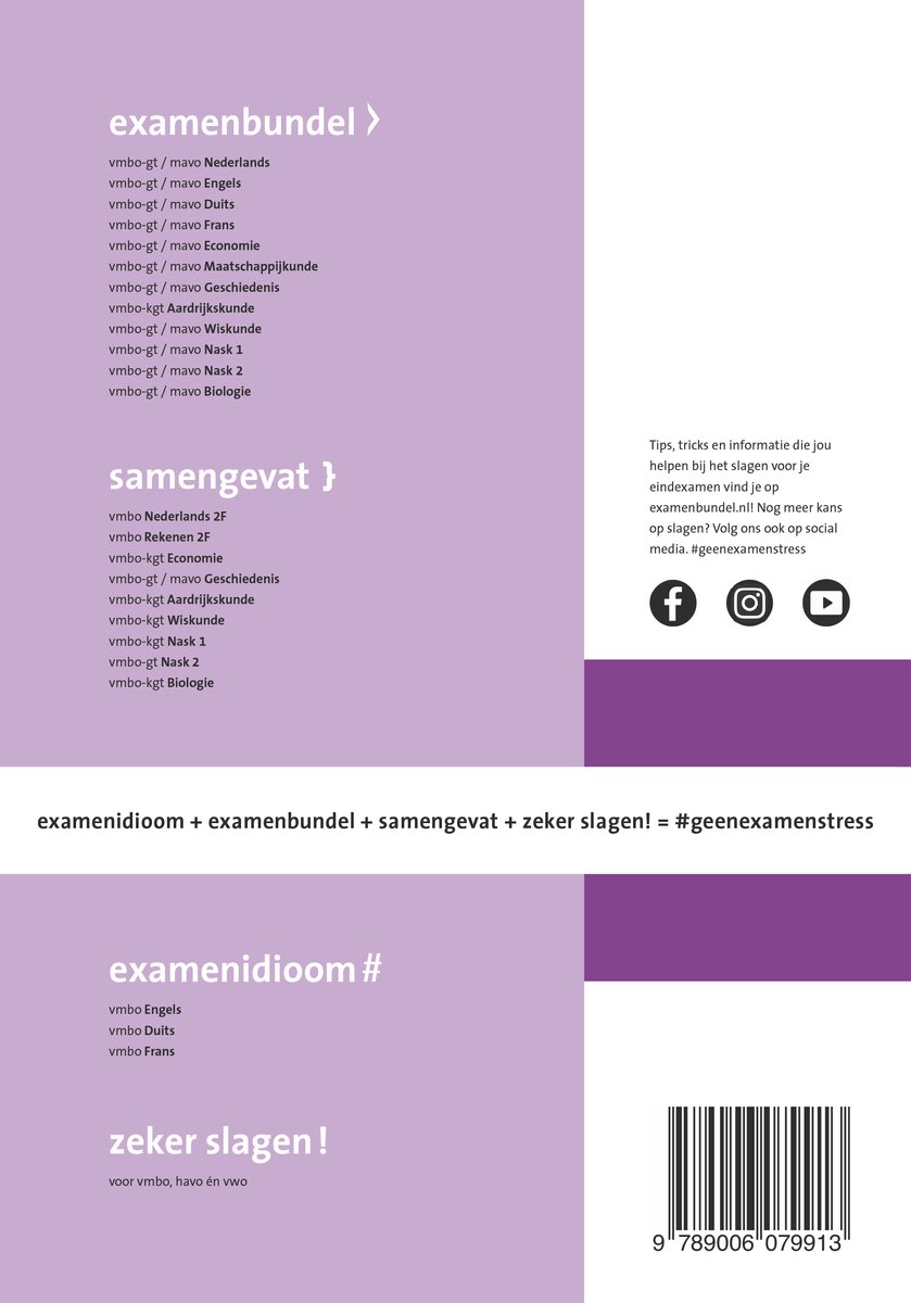 Samengevat vmbo-kgt Maatschappijkunde - back cover