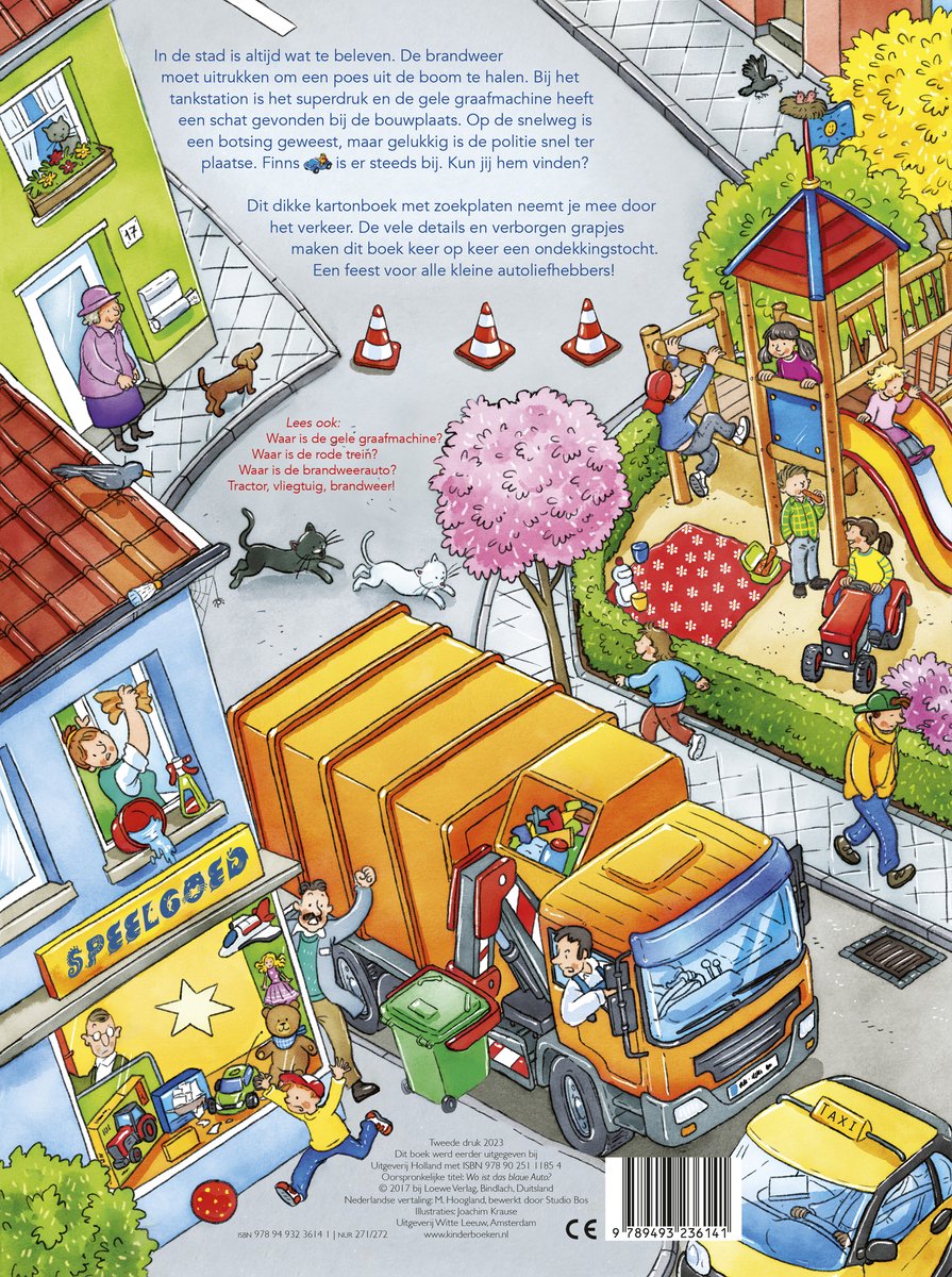 Zoekboeken - Waar is de blauwe auto? - back cover