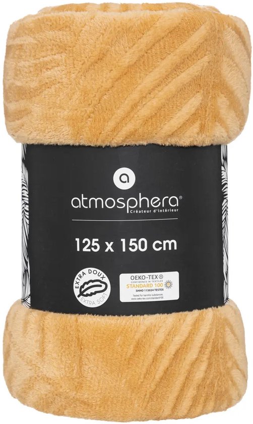 Couvre-lit décoratif en flanelle ZOA, 125 x 150 cm