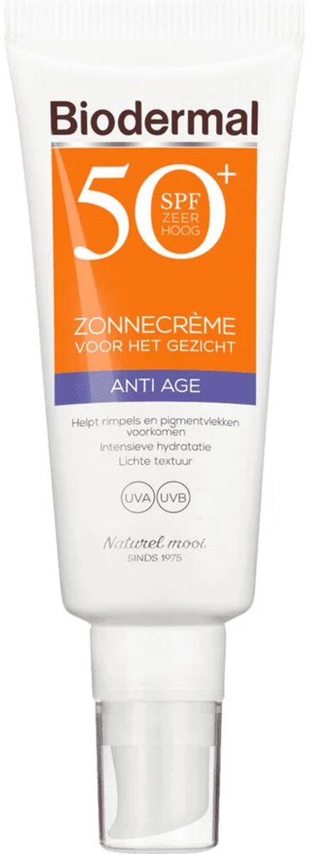 Goedkoopste 3x Biodermal Zonnecreme Gezicht Anti Age SPF 50 40 ml