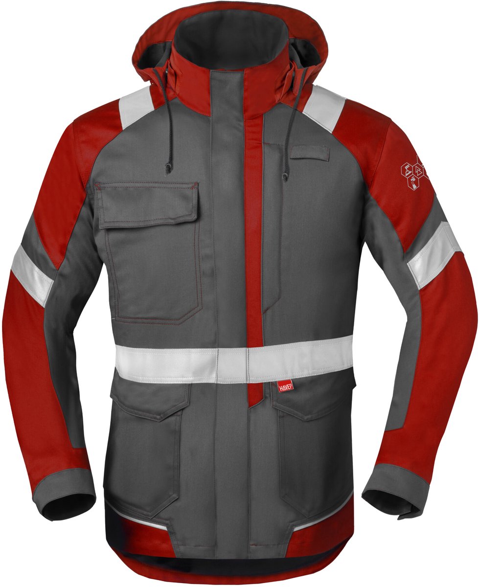 HAVEP Parka 5-Safety Image+ 50286 - Charcoal/Rood - S