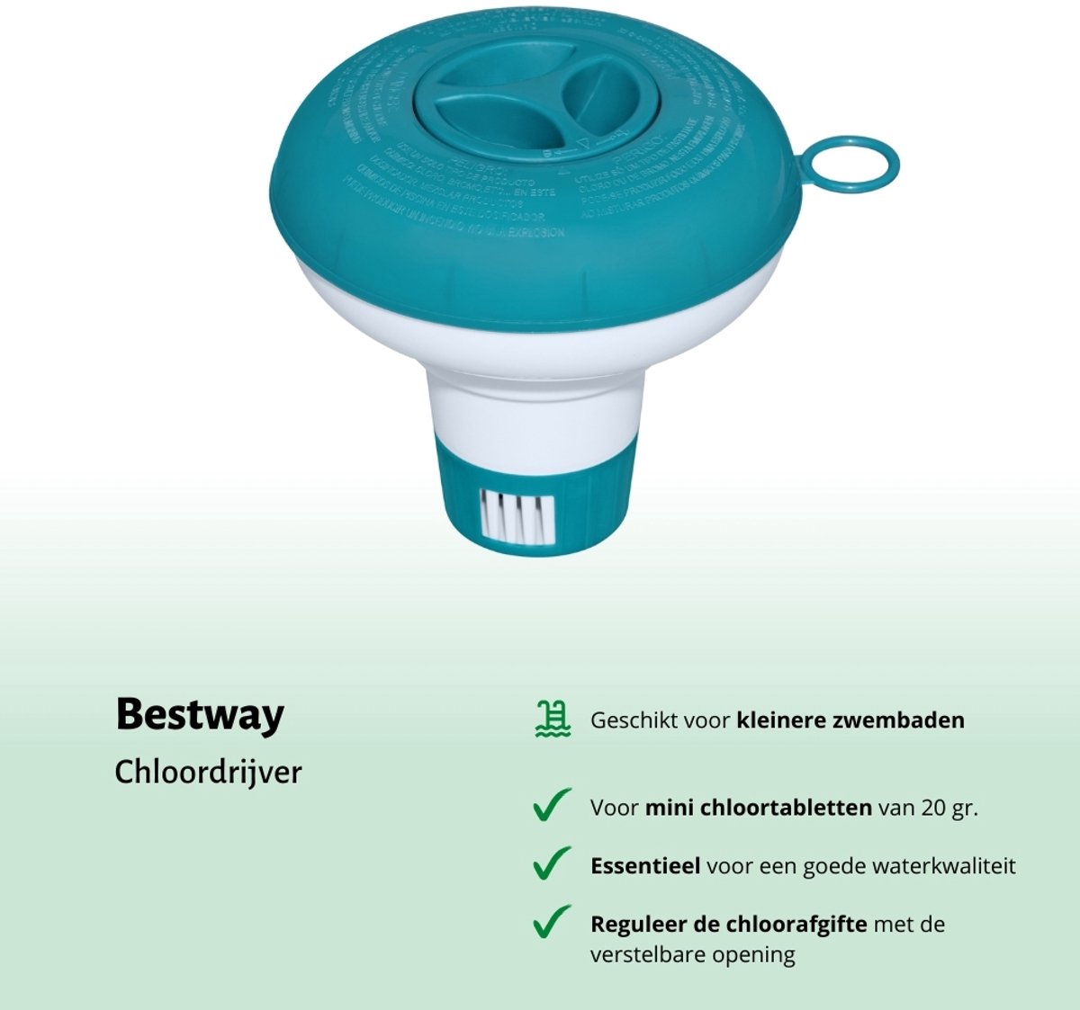 Accessoires voor Bestway Steel Pro Zwembad - 305x66 cm - Jungleprint - Rond - Bestway - 56985 - Pomp - Testrips - Afdekzeil - Filter - Chloordrijver - Chloor – foto 7
