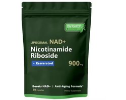 Nicotinamide Riboside ( B3 Niacine 250 mg ) & Resveratrol 75 mg & Liposmal 125 mg = Verhoog NAD+ en Ondersteun Anti-Aging | 80 Capsules 450 Mg per capsule