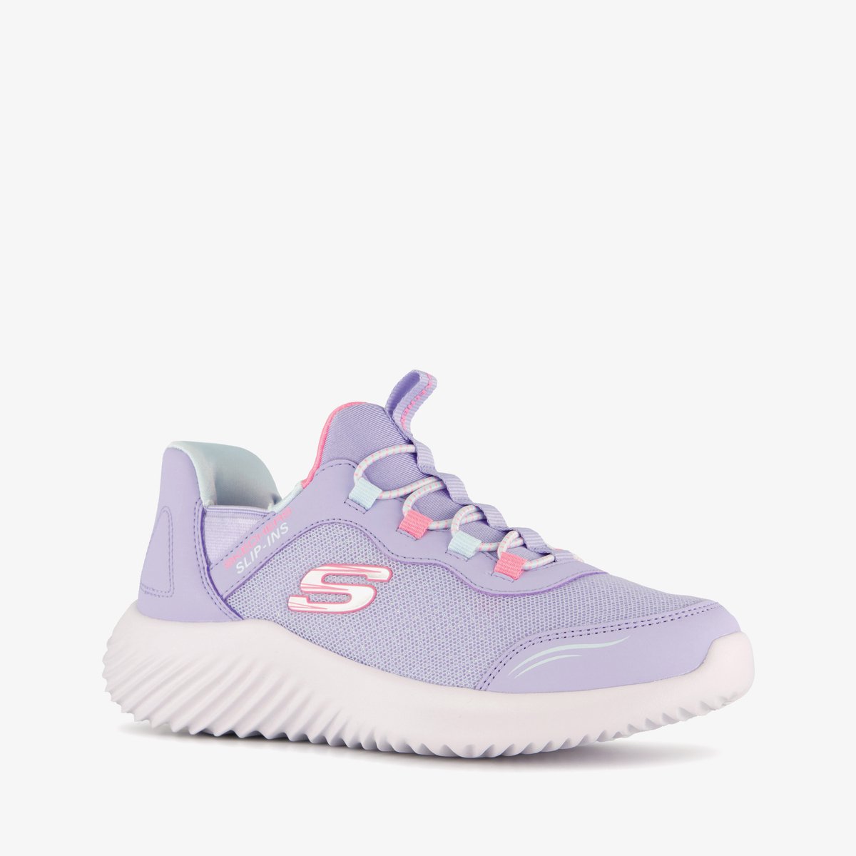 Skechers Slip-ins Bounder meisjes sneakers paars - Maat 29 - Extra comfort - Memory Foam