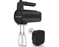 KitchenAid Draadloze Handmixer 5KHMR762BM - Keukenmixer Elektrische Mixer.