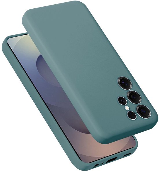Cadorabo Hoesje geschikt voor Samsung Galaxy S25 Ultra in LIQUID GROEN - Beschermhoes gemaakt van flexibel TPU silicone Case Cover