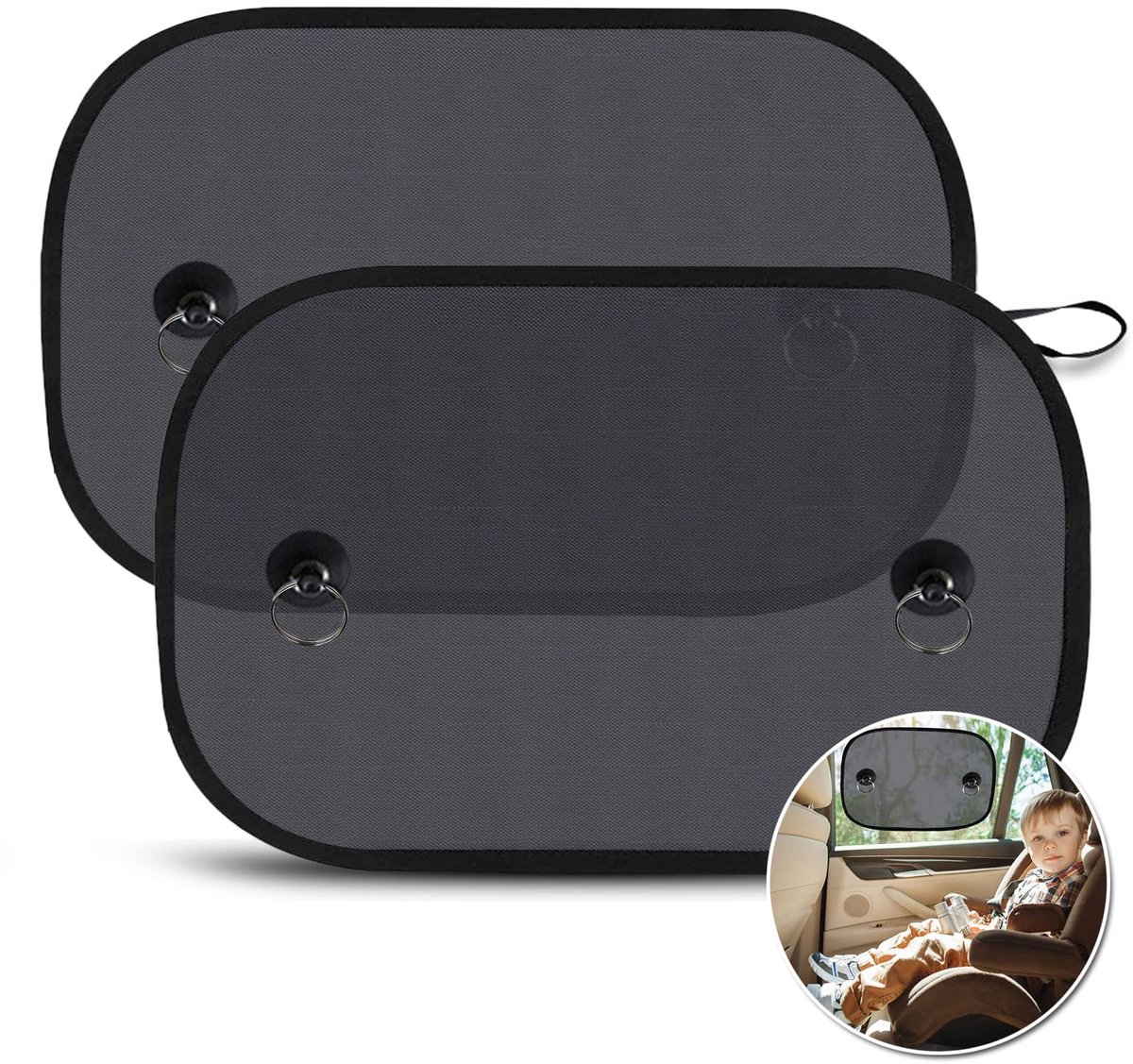 Ibenzoa® Universele Auto Zonwering met UV-Bescherming voor Kinderen en Baby's, Geschikt voor Zijruiten