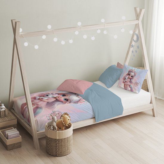 Eleganzzz Kinder Dekbedovertrek Princess Nights - Prinses Dekbedovertrek met Eenhoorn - Multi - 140x200/220cm - Dekbedovertrek Kinderen - Micropercal - Eenpersoons — afbeelding 4