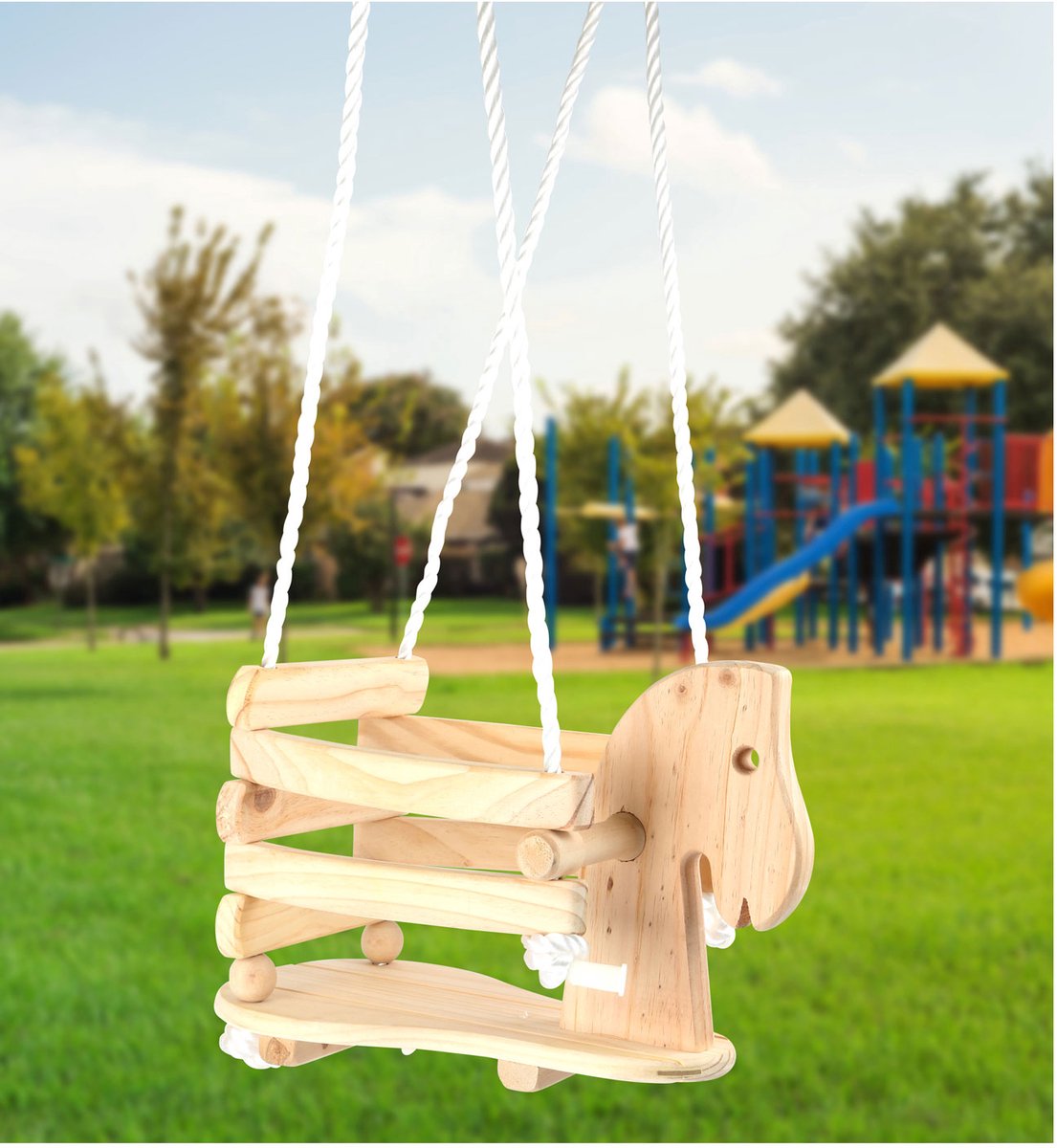 Small Foot - Houten Paardenschommel, 140cm — afbeelding 2