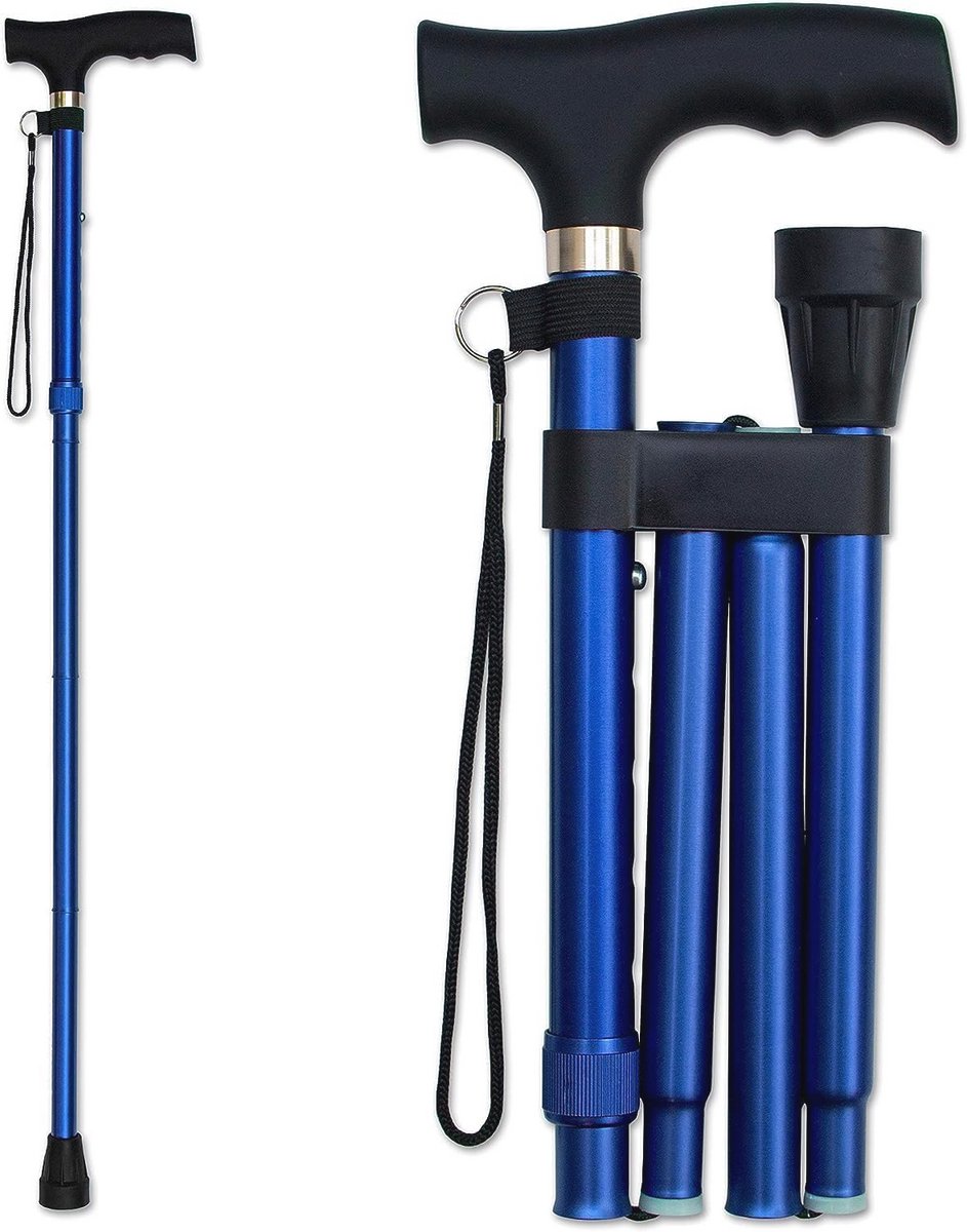 Lichtgewicht Opvouwbare Wandelstok voor Dames en Heren met Ergonomische Handgreep