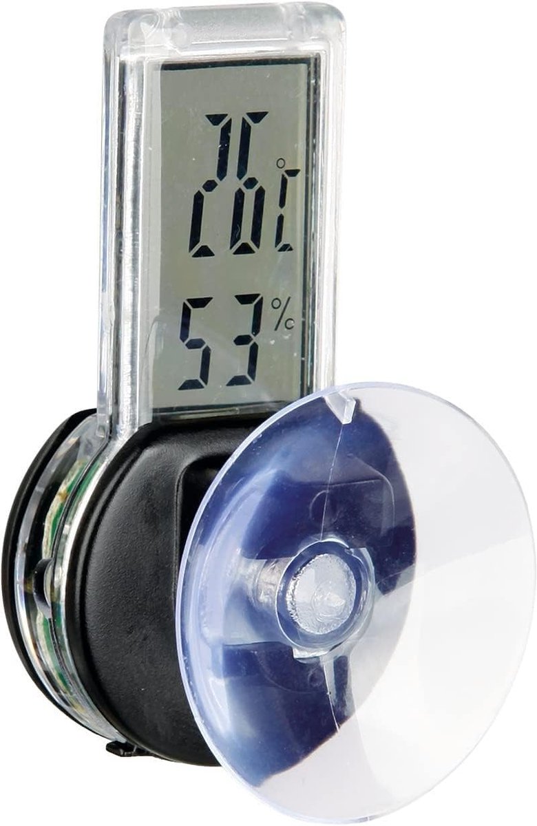 Digitale Thermo- en Hygrometer met Zuignap - Temperatuur- en Luchtvochtigheidsmeter
