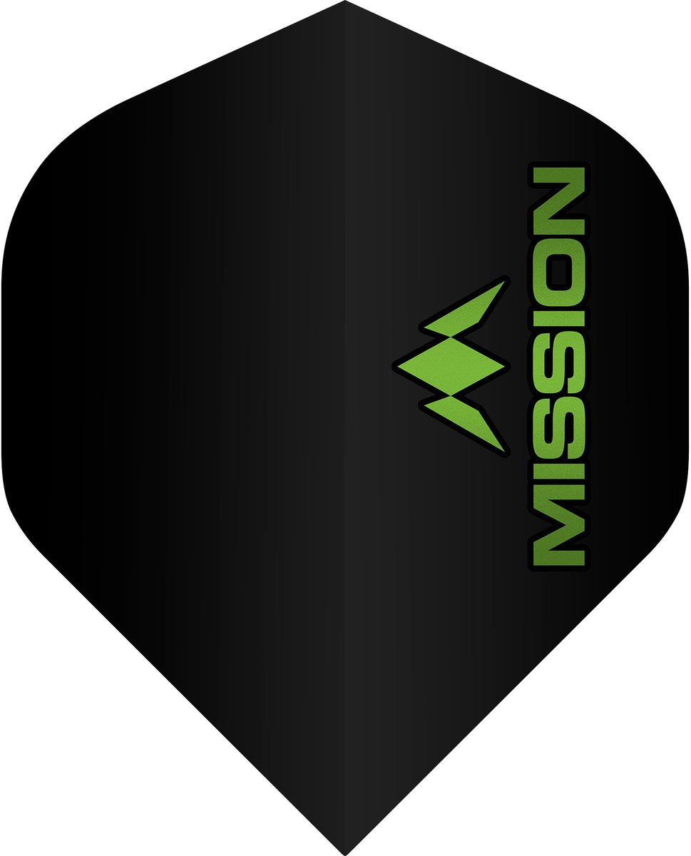 Mission Logo Std NO2 Black & Green - Dart Flights