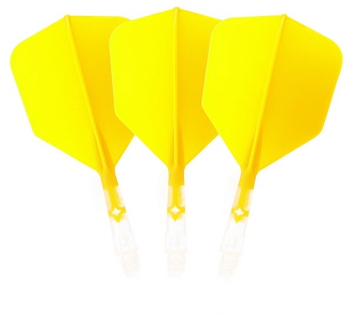 Cuesoul - ROST T19 Integrated Dart Flights - Big Wing - Yellow Clear M