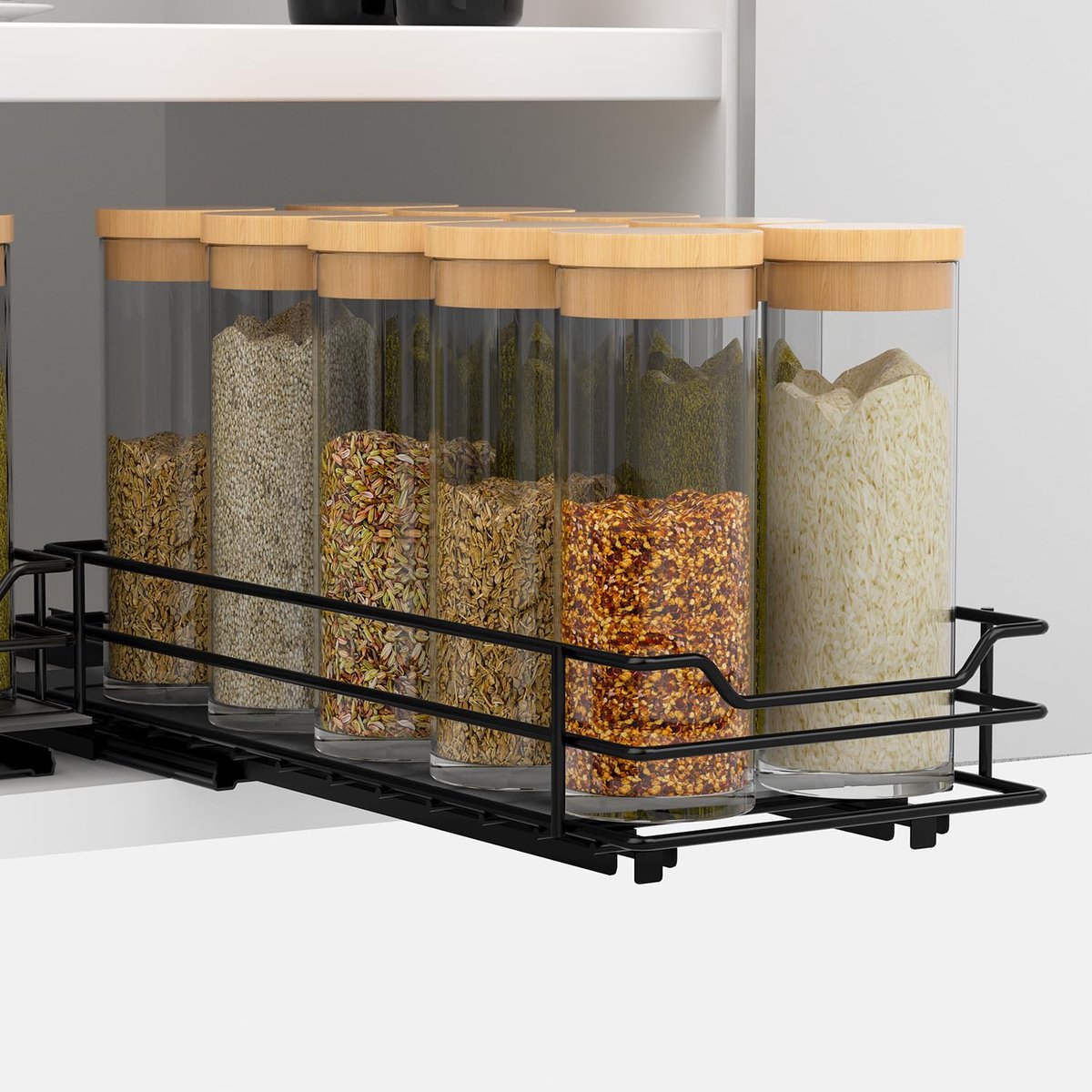 Unyqoos® Uittrekbaar Metalen Kruidenrek en Organisator voor Keuken en Badkamer