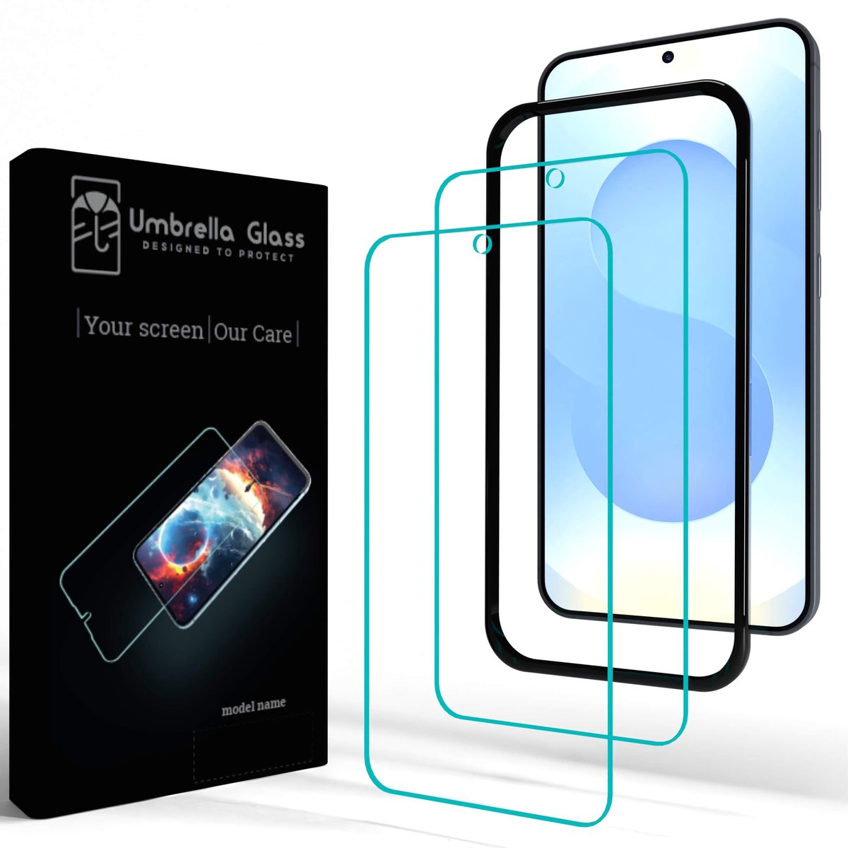 Umbrella Glass Screenprotector - Geschikt voor Samsung Galaxy S25 Plus - A+ Glass clear 0,33mm - 2.5D - 9H