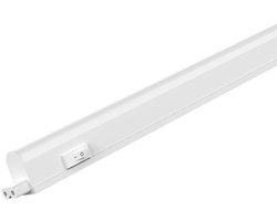 LED T5 Armatuur 90cm - Brinton - 11W 1220lm - Koppelbaar - 840 Natuurlijk Wit 4000K - Compleet met Aansluitsnoer & aan-/uitknop
