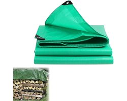 Waterdicht geweven zeildoek 2 x 2 meter 200 g/m² - Scheurbestendig en waterdicht - Met ringen - Versterkte hoeken en randen - Weerbestendig - UV-bestendig - Beschermend