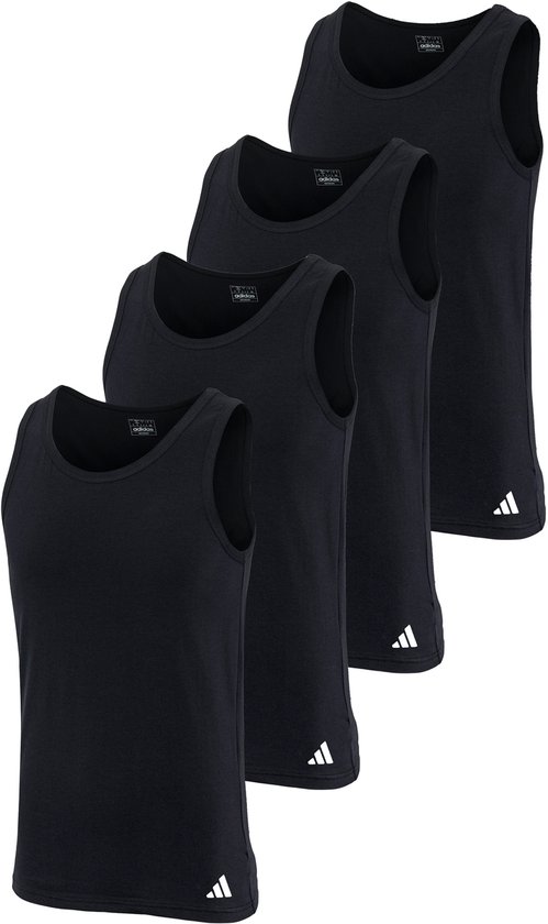 Lot de 4 t-shirts à col en V adidas pour homme en Katoen