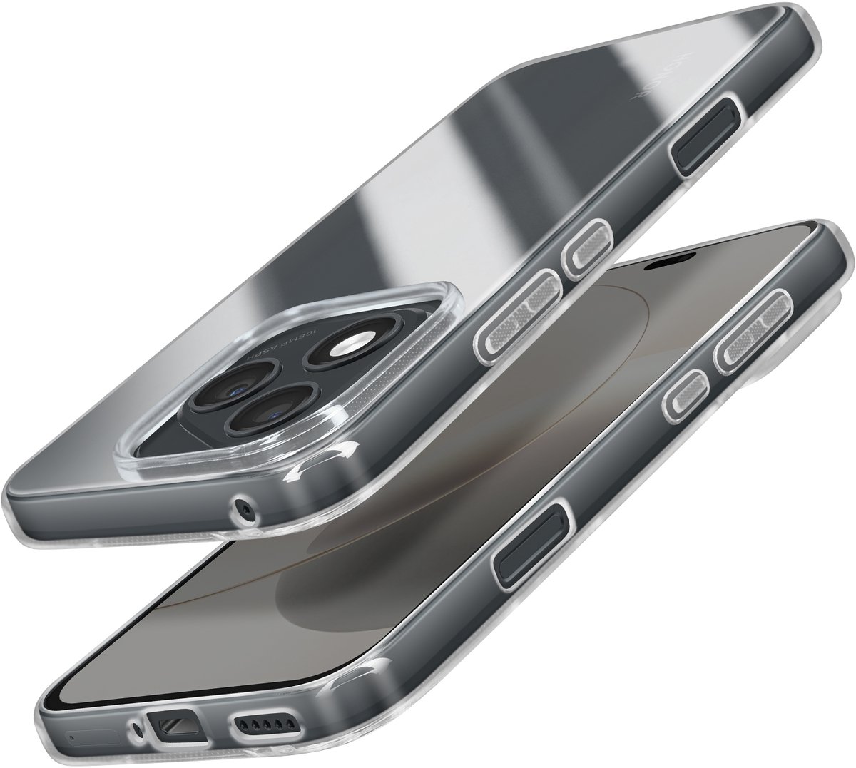 Avizar Geschikt voor Honor 400 Lite Zacht Silicone Hoesje, Transparant