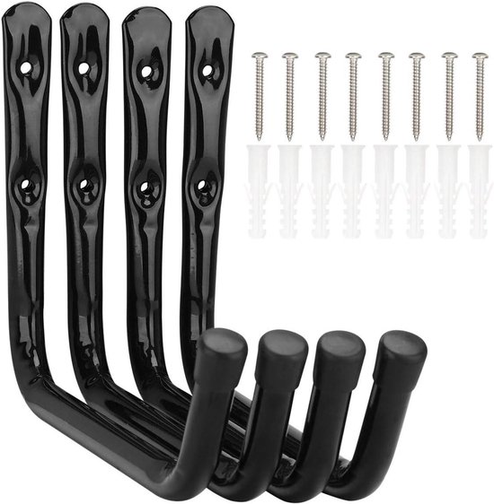 Heavy Duty garage indoor kajak opberghaken, 38,8 cm wandgemonteerde hanger, 2 paar kano-opslag utility rekken voor paddleboard, ladder, surfplank, snowboard (38,8 cm