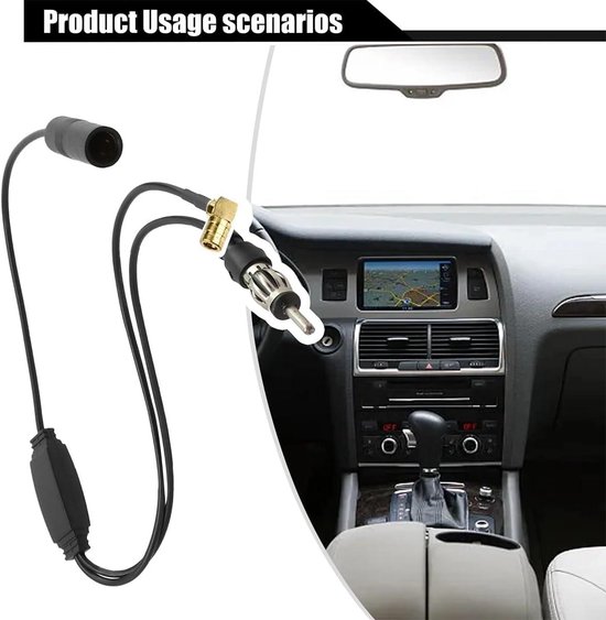 DAB+ Autoantenne Mit Verstärker – 23 Cm, 5m Kabel, Für VW, BMW, Audi Uvm.
