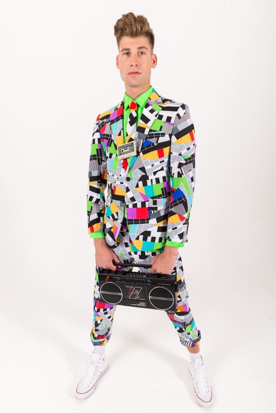 OppoSuits Testival - Mannen Kostuum - Verkleedpak - Carnavalskleding - Gekleurd - Carnaval - Maat EU 52