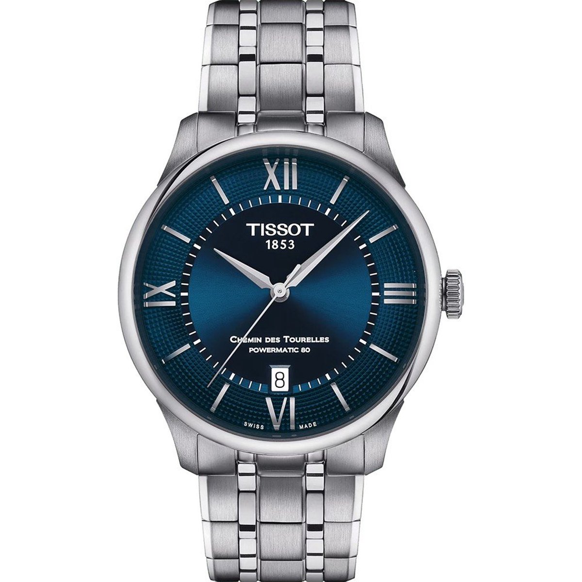 Tissot Chemin Des Tourelles Powermatic 80 T1398071104800 Horloge - Staal - Zilverkleurig - Ø 39 mm