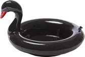 DOIY - Floatie Black Swan Pool Float Serving Bowl