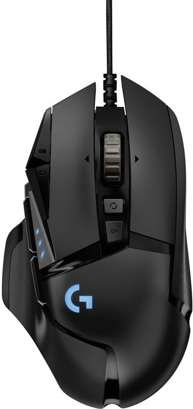 Logitech G502 HERO - Bedrade Gaming Muis - 25.600 DPI - Rechtshandig - Zwart
