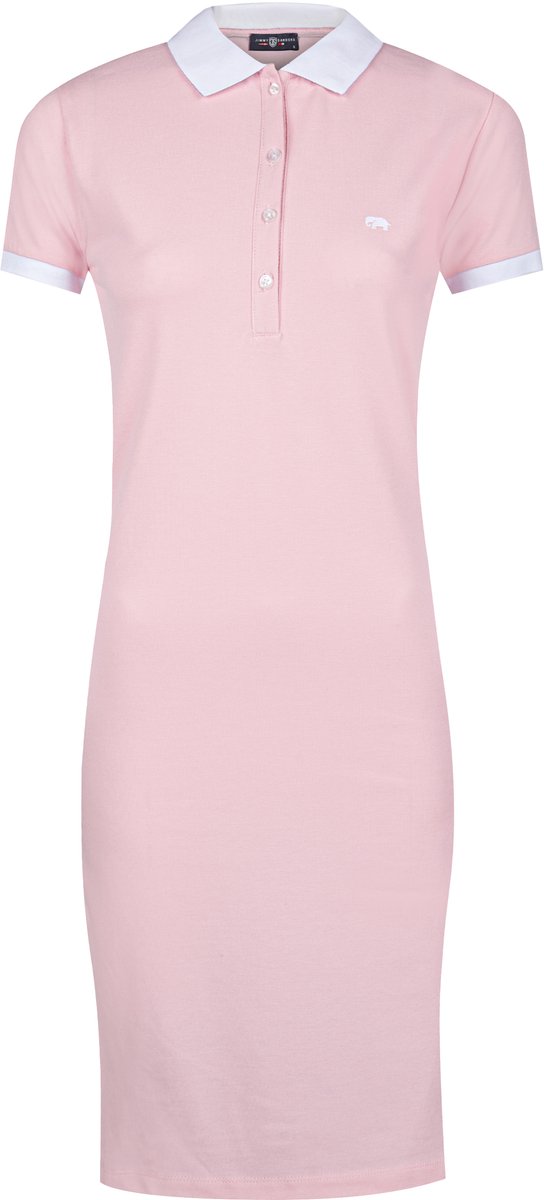 Jimmy Sanders Jurk - Knielengte - Katoenen - Korte Mouw Dames Roze - M