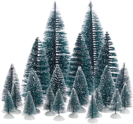 Santaville - Trees Plastic in Bag 31cm 21 stuks