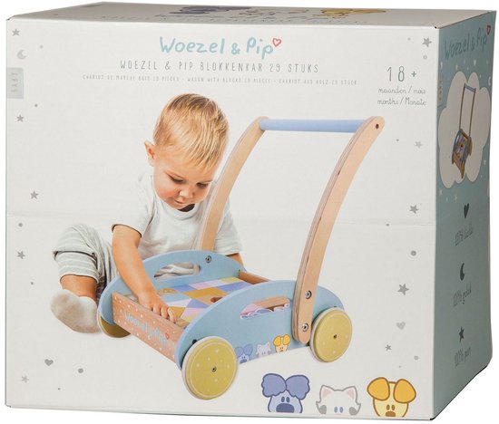 Woezel en Pip Woezel en Pip Baby Blokkenkar van Woezel en Pip — afbeelding 2