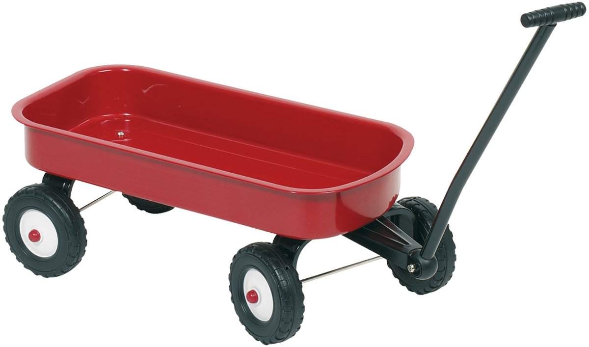 BOLDERKAR 101x255x21cm rood in metaal en kunststof 3+