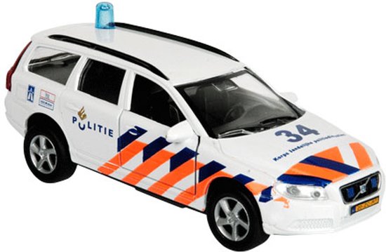 Foto: Kids globe traffic politie auto volvo v70