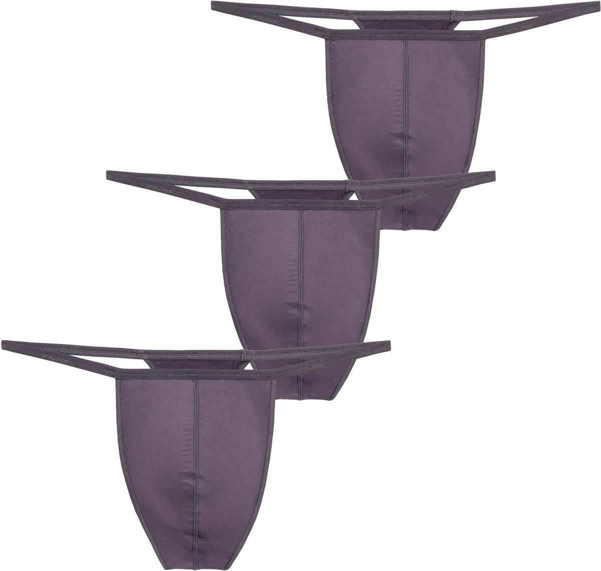 Hom G-string Plumes 3-pack antraciet