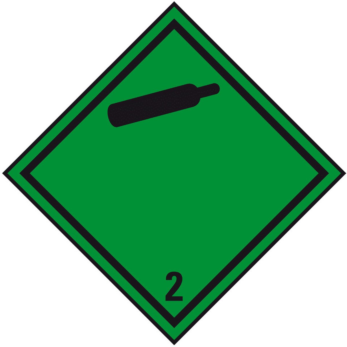 ADR klasse 2.2 bord niet brandbaar gas - aluminium 300 x 300 mm