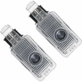 Krewua 4K HD autodeurlampen, nooit vervagen, deurprojectielampen, compatibel met A1/A3/A4/A5/A6/A7/A8/Q2/Q3/Q5/Q7/Q8/TT/R8, 4 ringen rode letters, 4 stuks