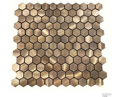 reflection hexagon gold 23mm op matje 300x300x8mm verkoop per doos inhoud 11pc = 1M2